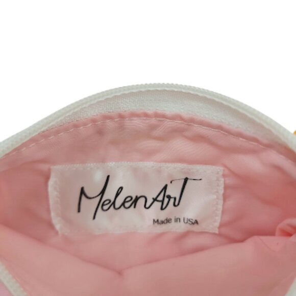 Crossbody Bag Small Messenger Bag Fabric Modern Print Lined With Zipper Handmade - Picture 7 of 8